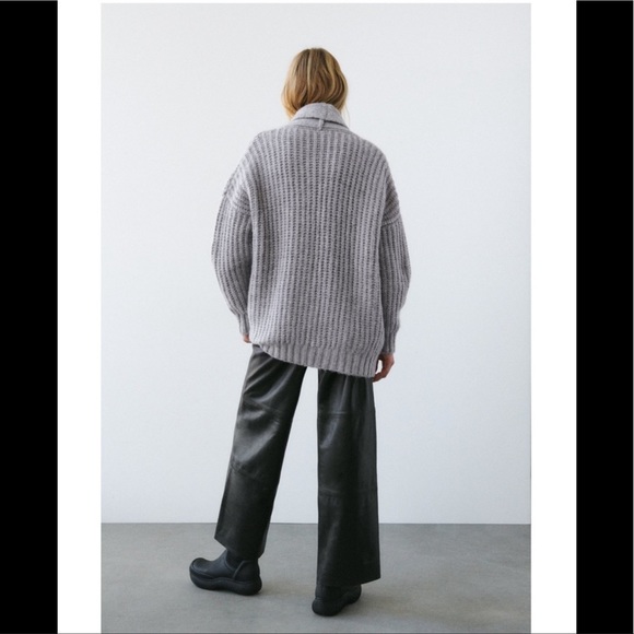 ZARA OVERSIZED KNIT CARDIGAN WITH POCKETS | SIZE: S | NWT - Picture 6 of 9